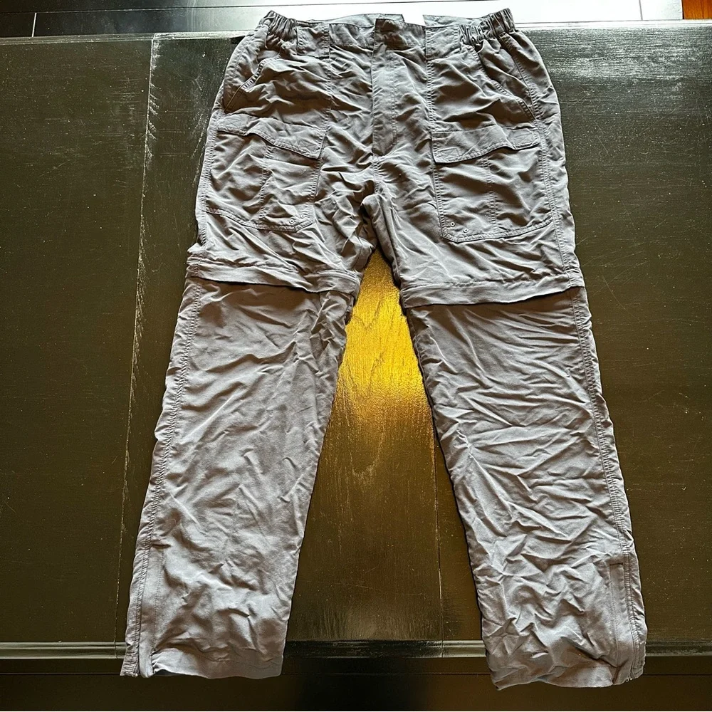 Large 100% Nylon Zip Off Pants Hiking Mosquito Dark Blue / Black Pants
